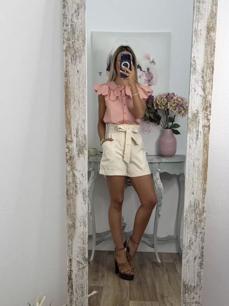 Short vaquero beige