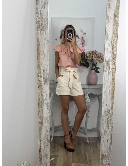 Short vaquero beige