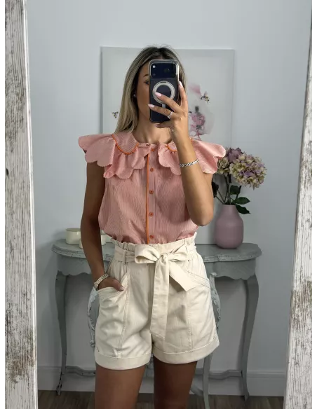 Short vaquero beige