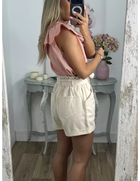 Short vaquero beige