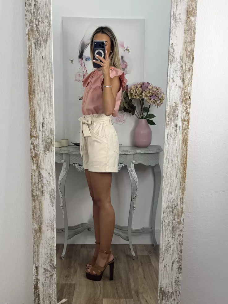 Short vaquero beige
