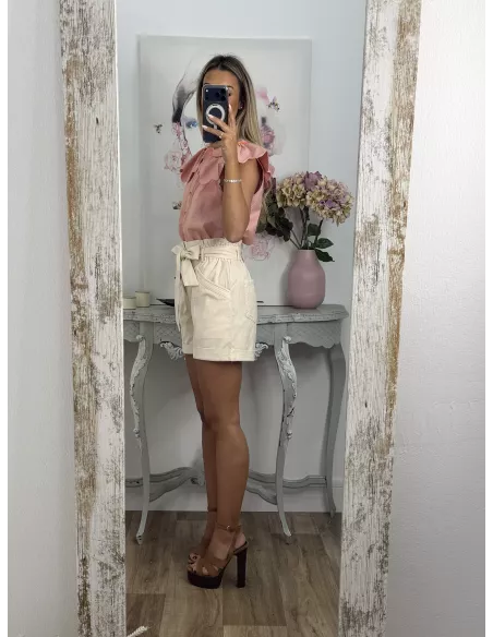 Short vaquero beige