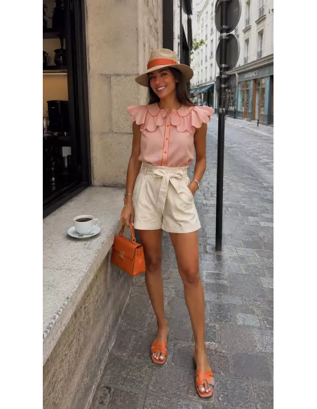 Short vaquero beige