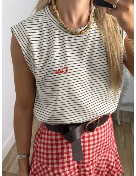 Camiseta Ciao de rayas