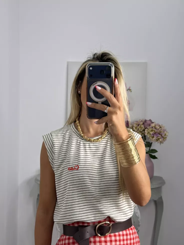 Camiseta Ciao de rayas