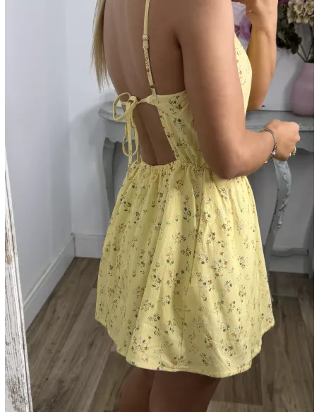 Mono Brasilia amarillo de flores