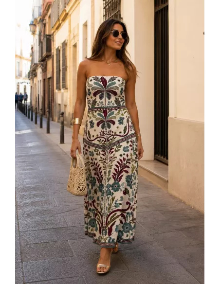 Vestido Cartagena estampado
