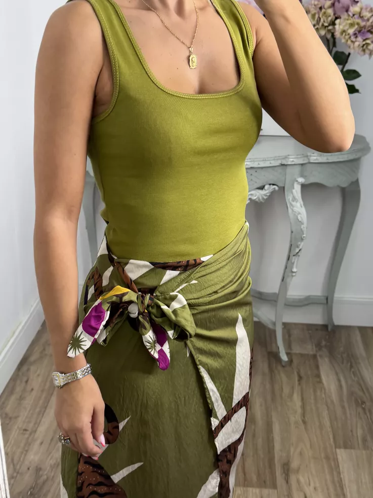 Falda pareo tiger verde