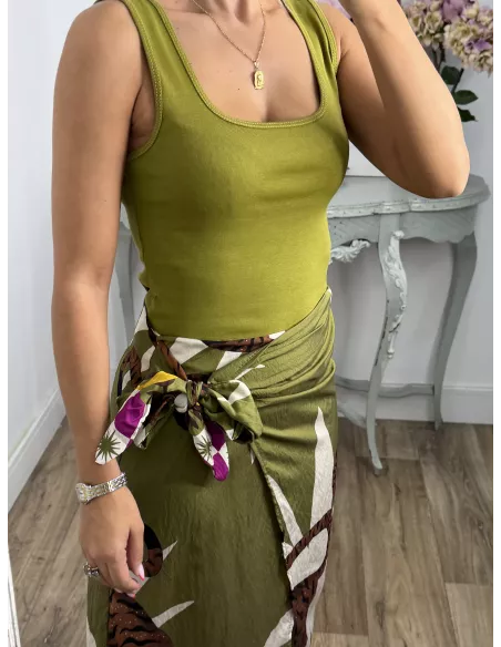 Falda pareo tiger verde