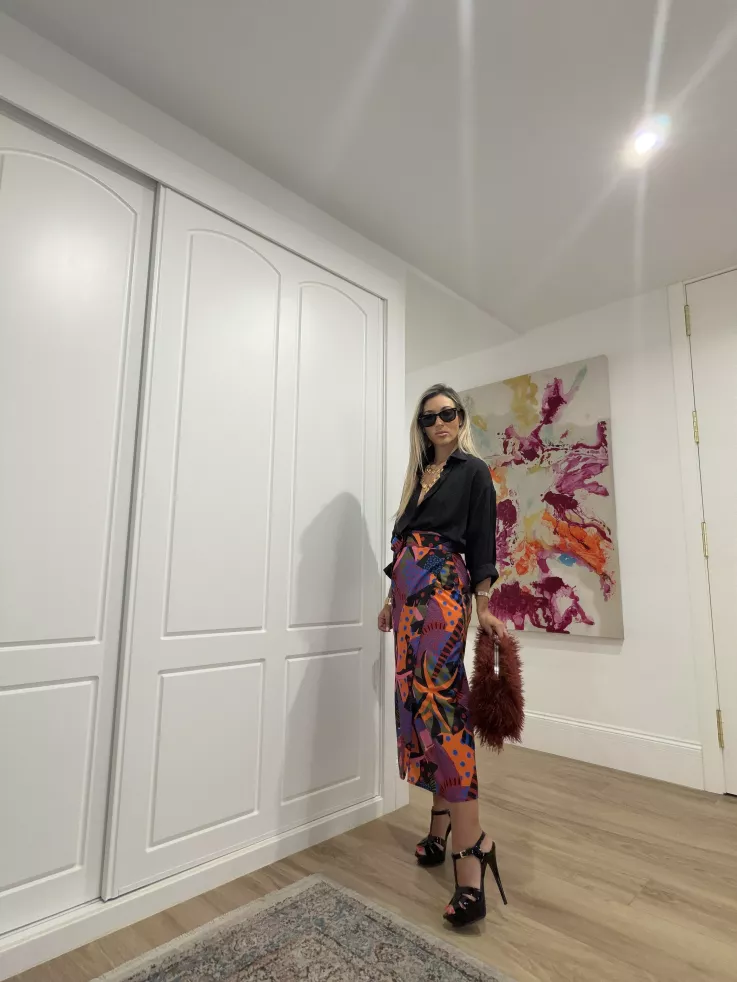 Falda pareo México estampada