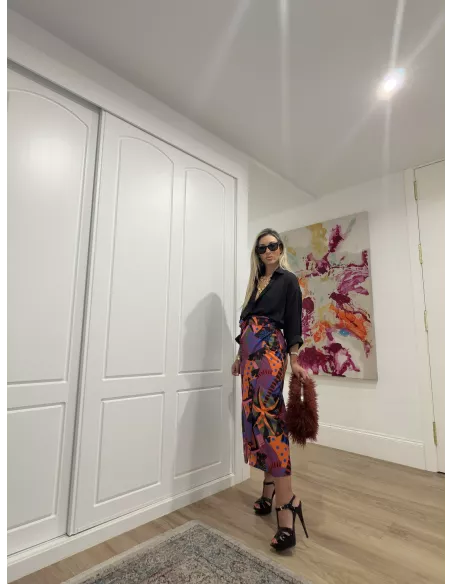 Falda pareo México estampada