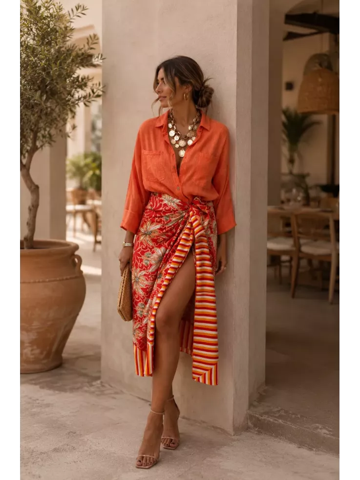 Pareo Palmera rojo