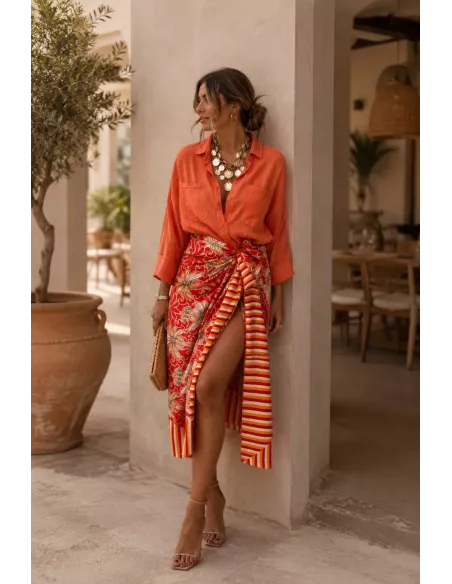Pareo Palmera rojo