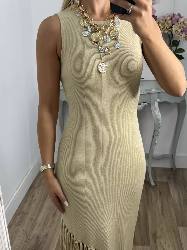 Vestido Malta dorado