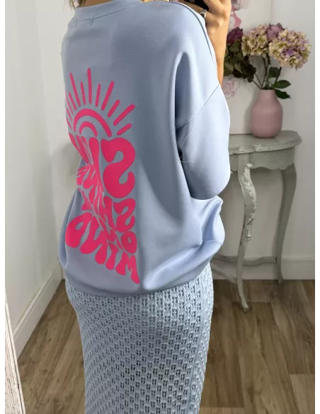 Falda Menorca de punto azul