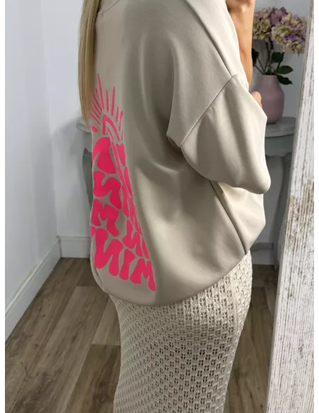 Falda Menorca de punto beige