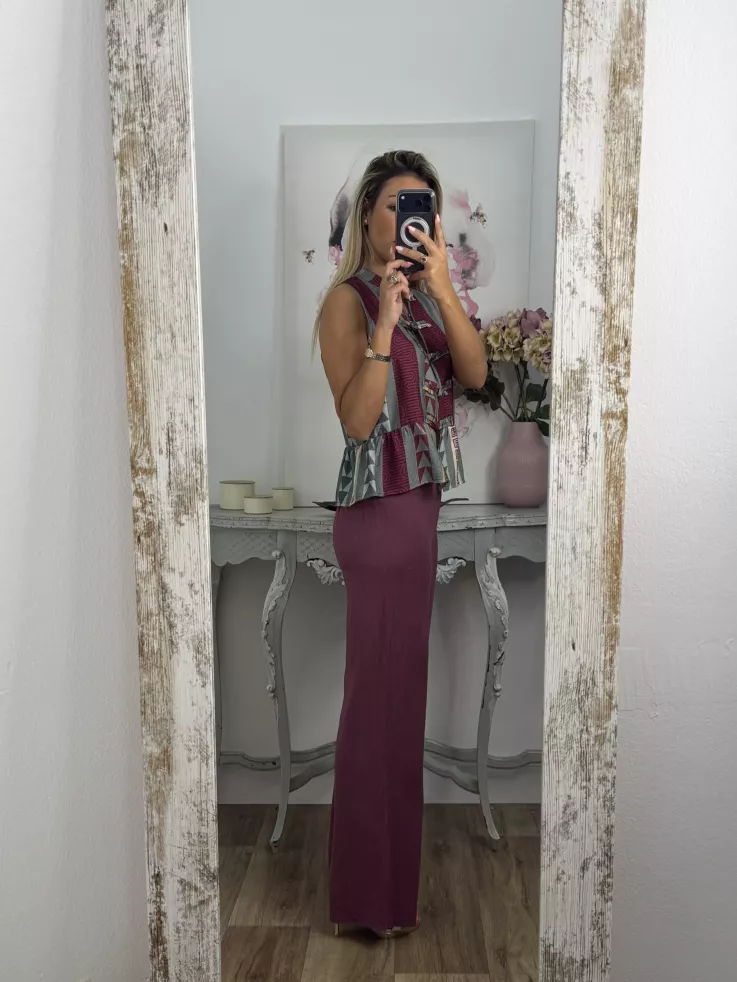 Pantalón Milano berenjena