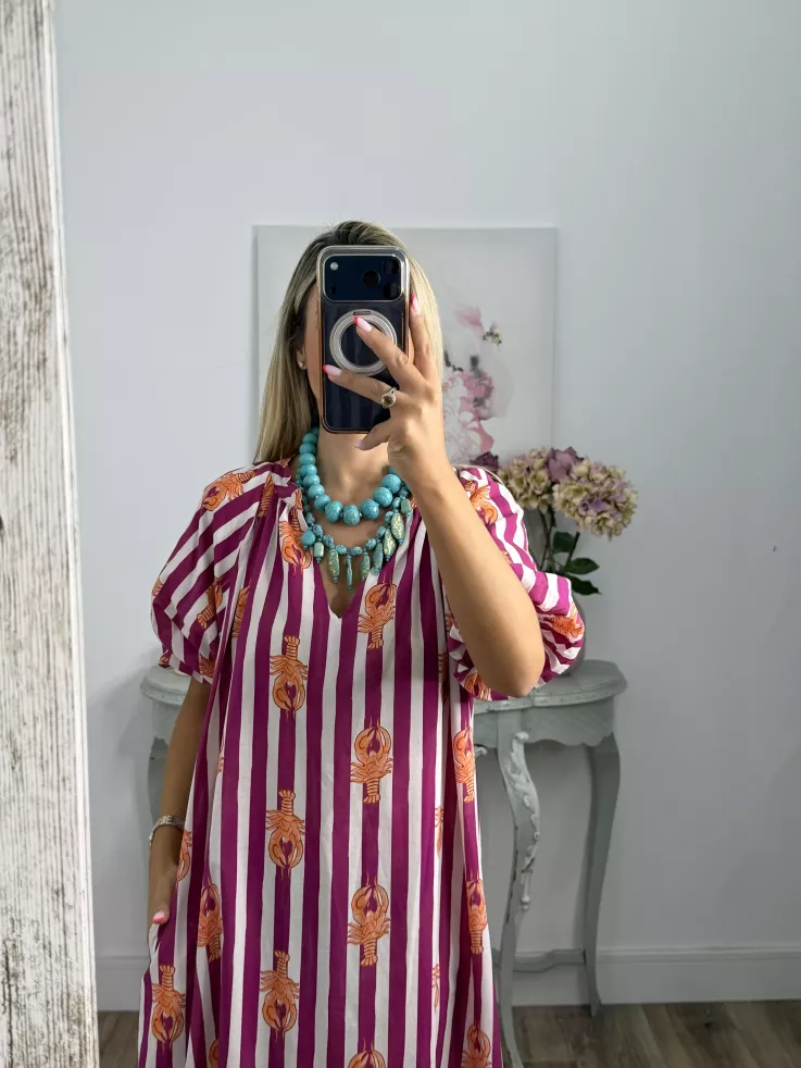 Colgante doble turquesa