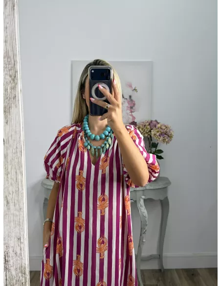 Colgante doble turquesa