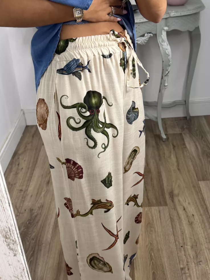 Pantalón estampado estrella de mar