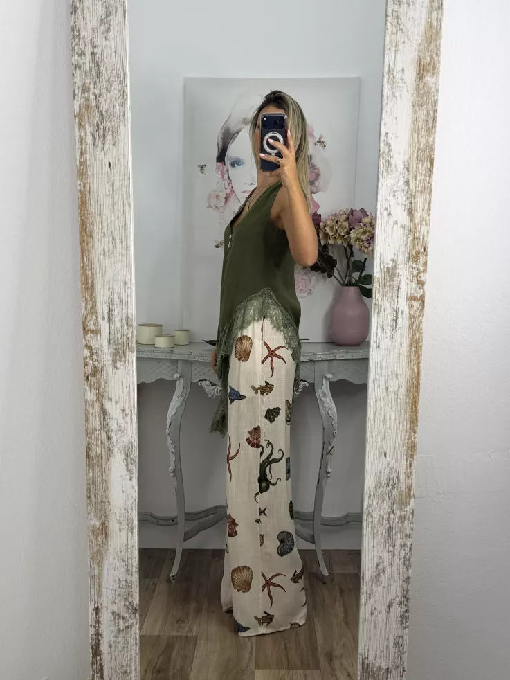 Pantalón estampado estrella de mar