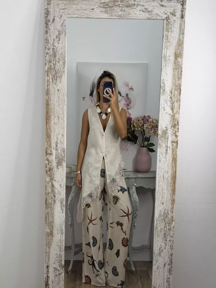 Pantalón estampado estrella de mar
