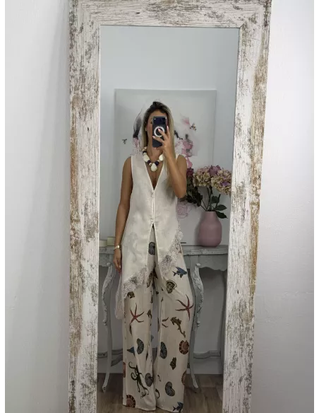 Pantalón estampado estrella de mar
