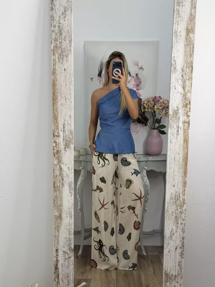 Pantalón estampado estrella de mar