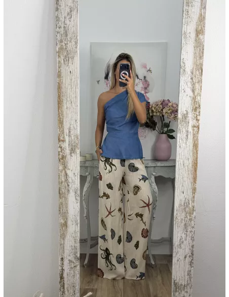 Pantalón estampado estrella de mar