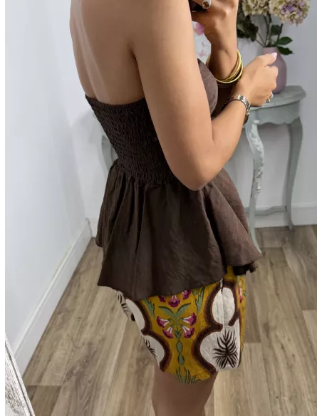 Short tropical mostaza y choco