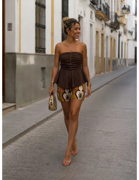 Short tropical mostaza y choco