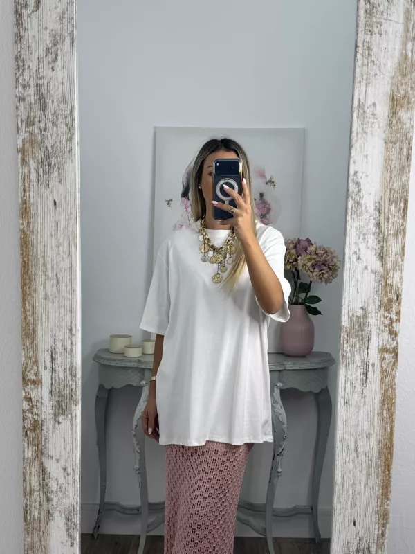 Camiseta baisc oversize blanca
