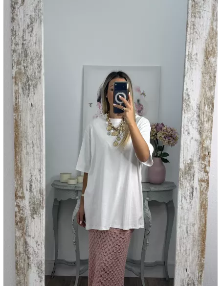 Camiseta baisc oversize blanca