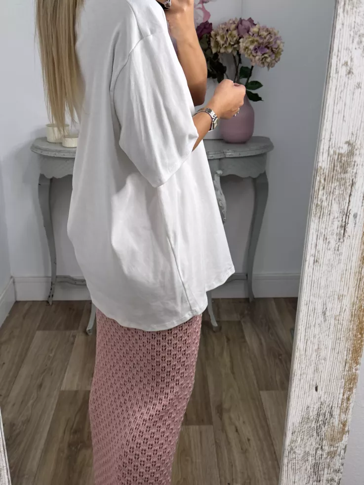 Camiseta baisc oversize blanca