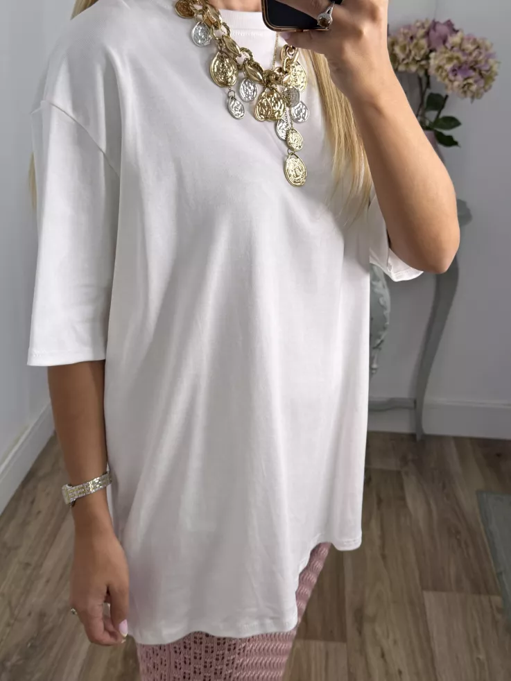 Camiseta baisc oversize blanca