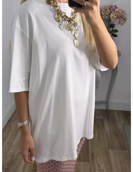 Camiseta baisc oversize blanca