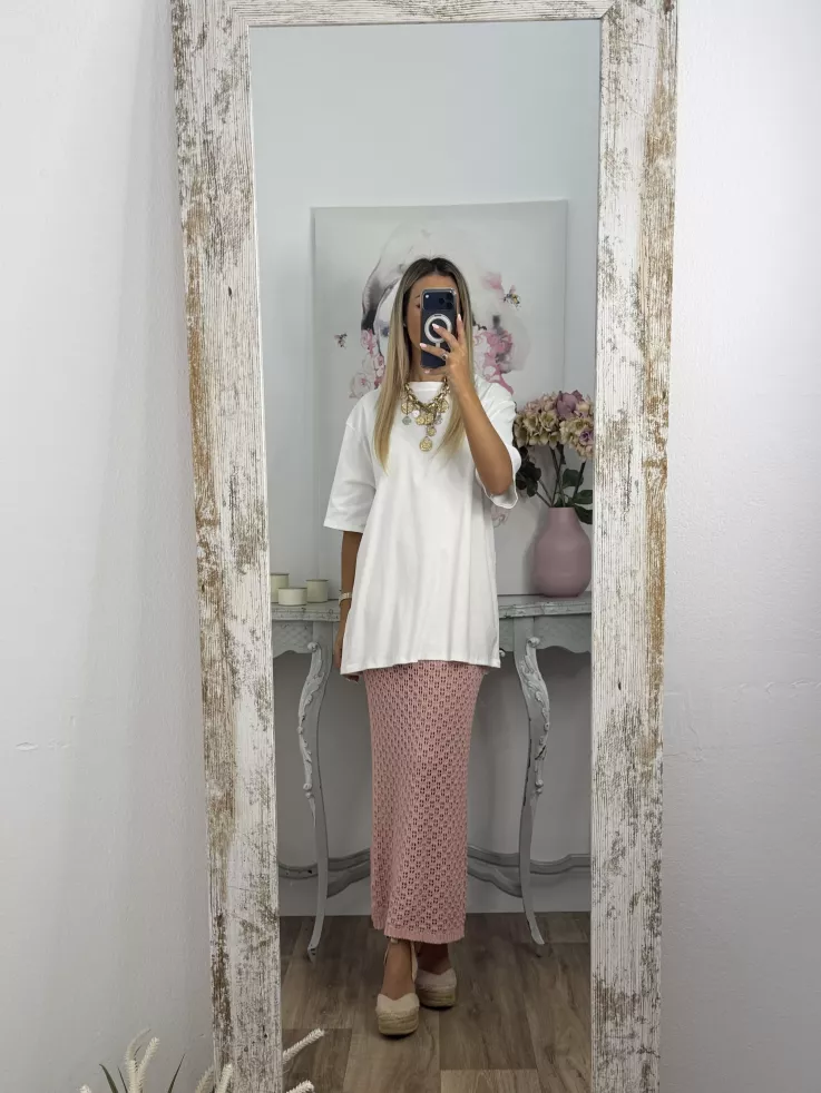 Camiseta baisc oversize blanca