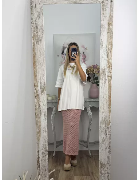 Camiseta baisc oversize blanca