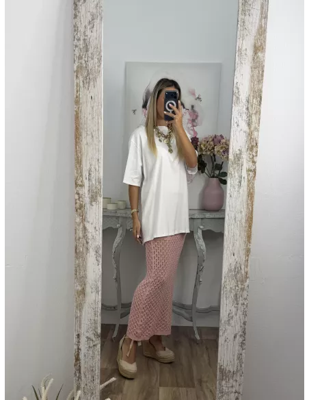 Camiseta baisc oversize blanca