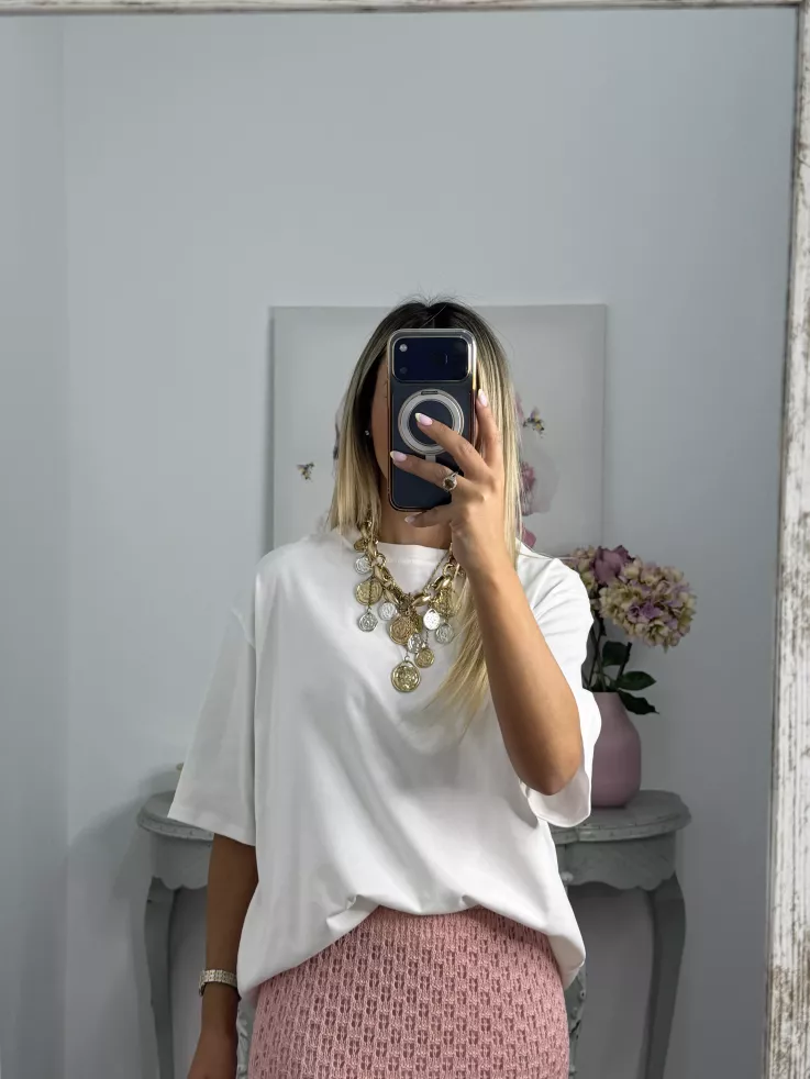 Camiseta baisc oversize blanca