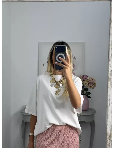 Camiseta baisc oversize blanca