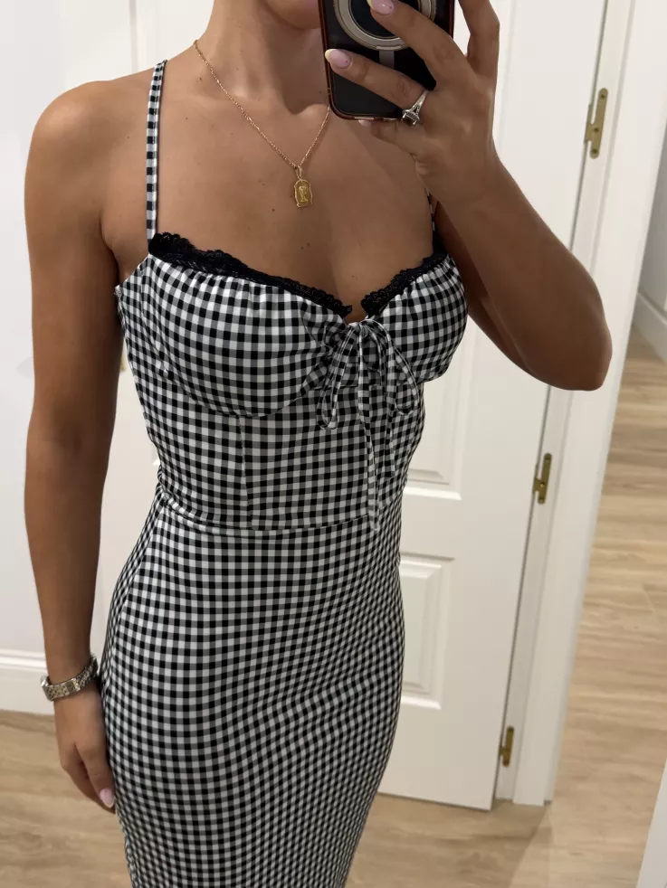 Vestido Filippa Vichy negro