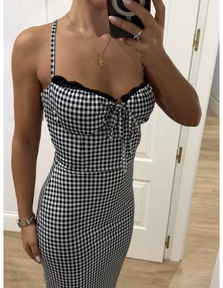 Vestido Filippa Vichy negro