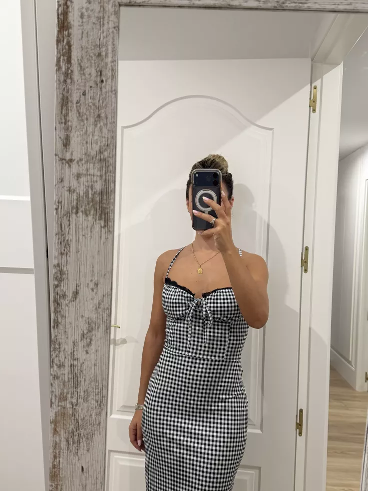 Vestido Filippa Vichy negro