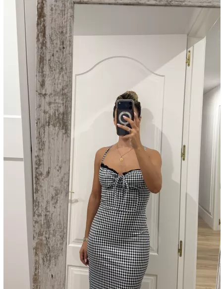 Vestido Filippa Vichy negro