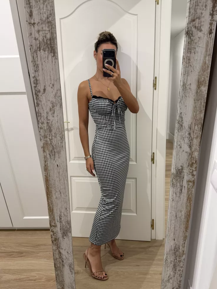Vestido Filippa Vichy negro