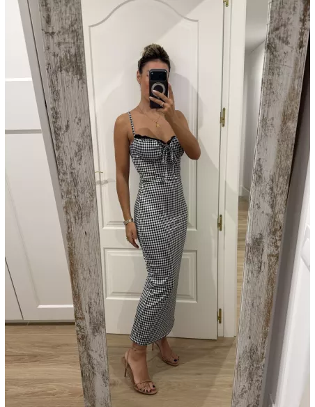 Vestido Filippa Vichy negro