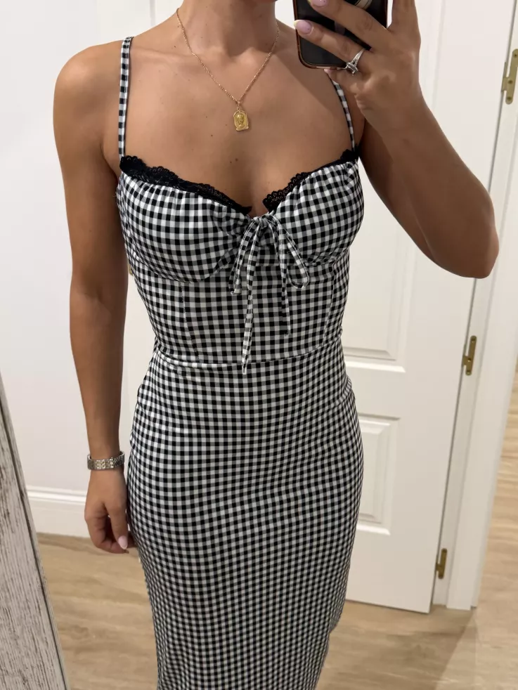 Vestido Filippa Vichy negro