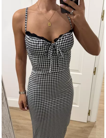 Vestido Filippa Vichy negro