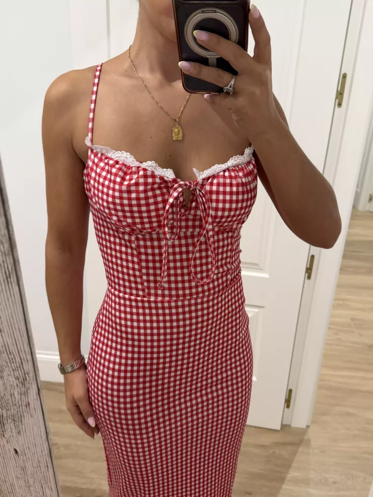 Vestido Filippa Vichy rojo